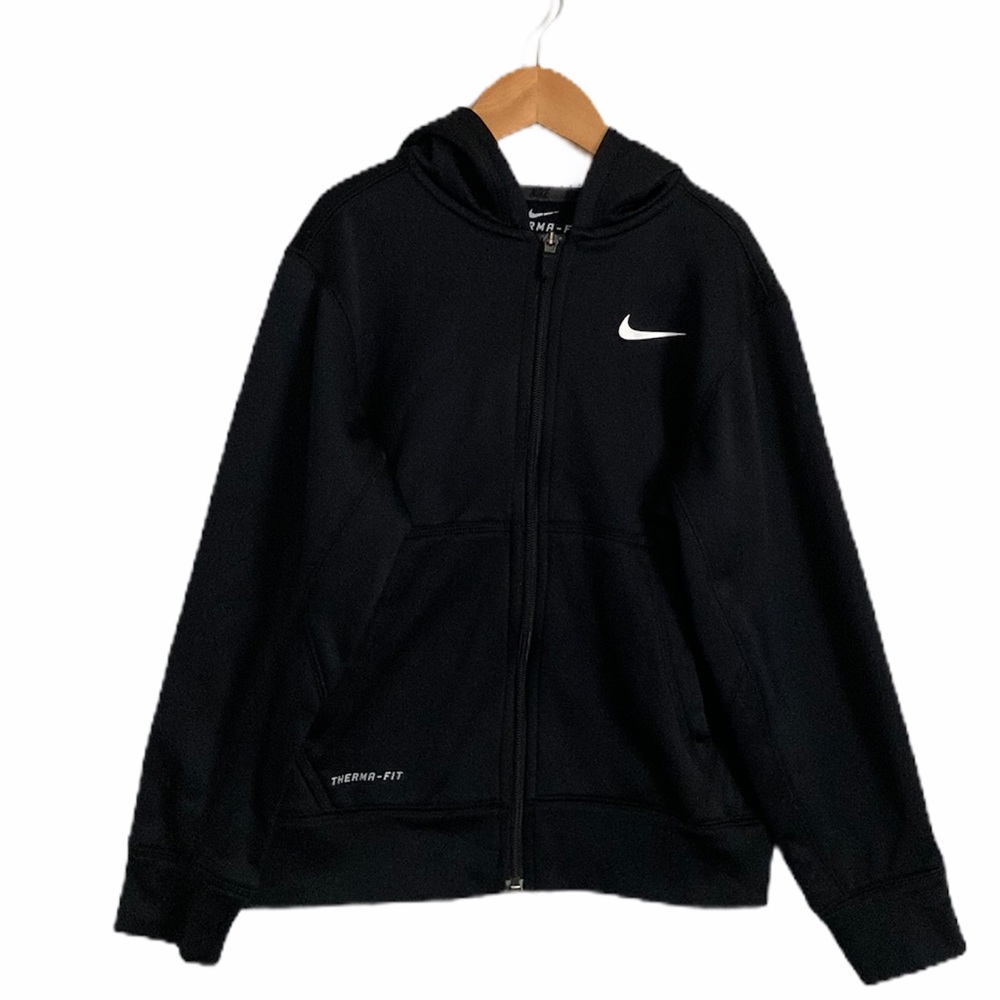 Boys Nike Black Zip-Up Hoodie Size S